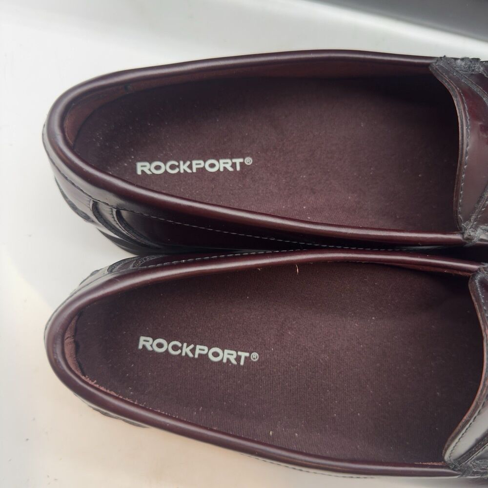 Rockport Appleton Kiltie Tassel Loafers Men’s 11 W Cordovan Leather Shoes NEW - Picture 11 of 12